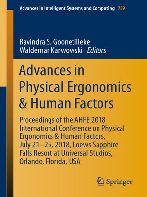 cover image of Advances in Physical Ergonomics & Human Factors